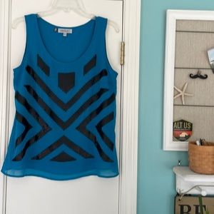Jennifer Lopez sequin tribal tank